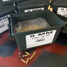 CCI BLAZER BRASS 9 mm FMJ 115 gr. #9ACAN 500 rnd/AMMO CAN