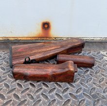 US MADE AKM MILLED RECEIVER FURNITURE SET - FIRELINE MED WALNUT