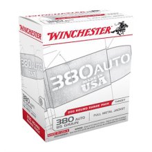 USA WHITE BOX 380 ACP HANDGUN AMMO