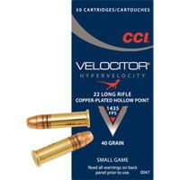 VELOCITOR HYPERVELOCITY AMMO 22 LONG RIFLE 40GR HOLLOW POINT