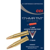 TNT EXPLOSIVE AMMO 17 HMR 17GR JACKETED HOLLOW POINT