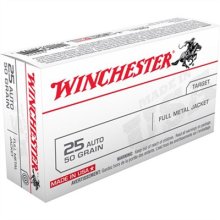 USA WHITE BOX AMMO 25 ACP 50GR FMJ