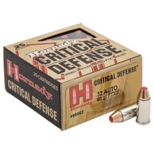 Hornady Critical Defense Ammo 32 Auto 60gr FTX-CD 25rd