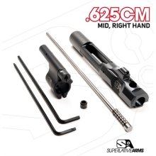 AR-15 ADJUSTABLE PISTON SYSTEM WITH CLAMP ON 0.625\" GAS BLOCK