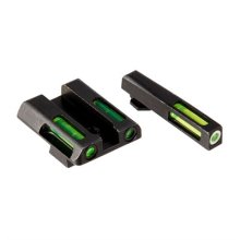 LITEWAVE H3 TRITIUM WHITE RING FRONT SIGHT SET W/ GREEN LITEPIPE