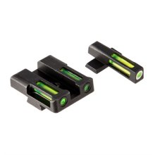 LITEWAVE H3 TRITIUM WHITE RING FRONT SIGHT SET W/ GREEN LITEPIPE