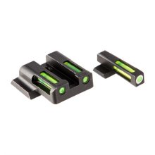 LITEWAVE H3 TRITIUM WHITE RING FRONT SIGHT SET W/ GREEN LITEPIPE