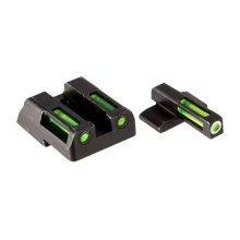 LITEWAVE H3 TRITIUM WHITE RING FRONT SIGHT SET W/ GREEN LITEPIPE