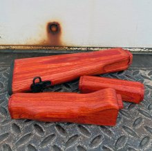 US MADE AKM MILLED RECEIVER FURNITURE SET - FIRELINE RED SKY