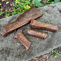 HAND CARVED WALNUT KHYBER PASS AKM AK74 FURNITURE SET #20