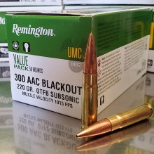 Remington UMC 300 AAC BLK 220 gr. OTFB SUBSONIC 50 rnd/box