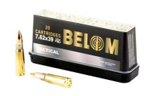 BELOM 7.62X39 BRASS 123GR FMJ 20/480