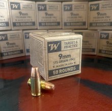 Winchester BROWN BOX 9 mm 115 gr. FMJ #SG9W50 50 rnd/box