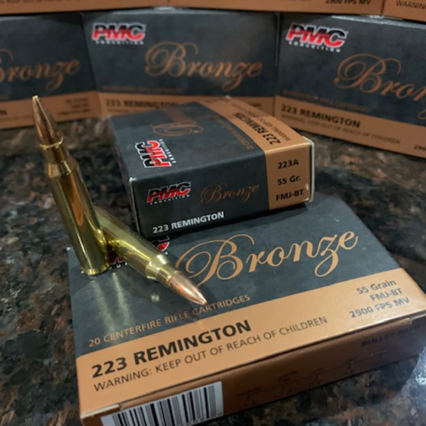 PMC Bronze 223 55 gr. FMJ 223A 20 rnd/box [PMC223A-20] - $9.49 : Ammo ...