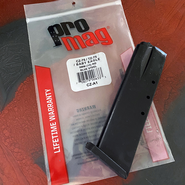 PRO MAG CZ-75 TZ-75 Baby Eagle MAGAZINE 9mm 15 rnd #CZ-A1 BLACK [CZ-A1 ...