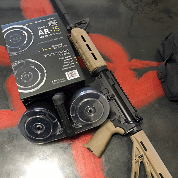 ar 15 pistol with drum